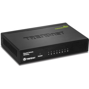 TRENDnet TEG-S82g 8-Port Unmanaged Gigabit Ethernet Switch, 8 Gigabit RJ-45 ports, GREENnet Technology